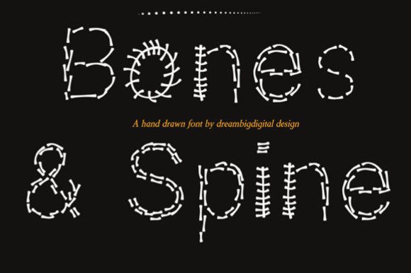 Bones and Spine Font for Halloween Web Design