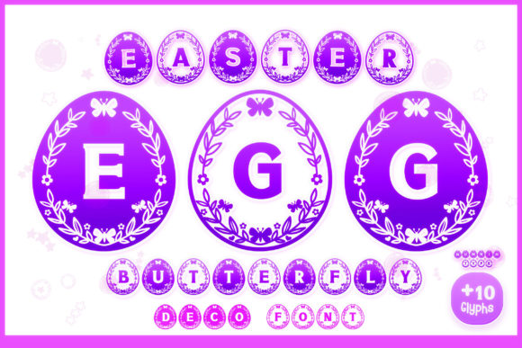 Easter Egg Butterfly Font