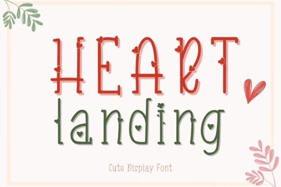 Heart Landing Font for Web Design